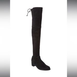 Stuart Weitzman Midland Thigh High Suede Boot Black Size 7 ✨